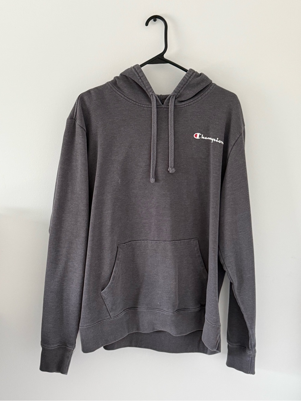 Champion Dark Gray Pullover Hoodie with Logo